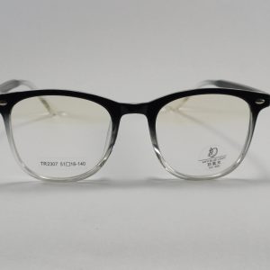 عینک بلوکات مخصوص مطالعه و کامپیوتر  دورنگ مشکی شفاف  با جلد و دستمال